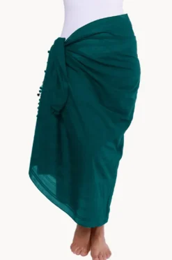 Sarongs|Capriosca Cotton Long Sarong Teal
