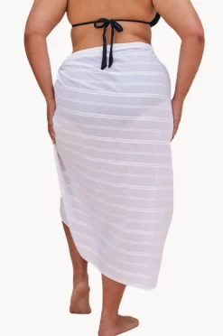 Sarongs|Capriosca Cotton Long Sarong WHITE