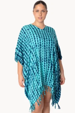 Overswim|Sundrenched Crackle Tie Dye V Neck Cover Up Mint