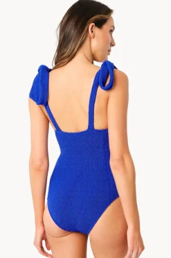 One Pieces|Une Piece Crinkle Classic Square Neck One Piece Cobalt