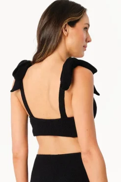 Bikini Tops|Une Piece Crinkle Classic Square Neck Bralette BLACK