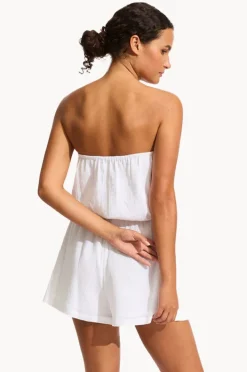 Travel|Playsuits|Seafolly Crinkle Playsuit WHITE