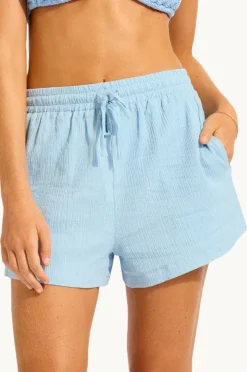 Shorts|Seafolly Crinkle Short Cornflower
