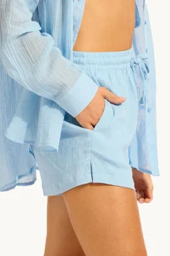 Shorts|Seafolly Crinkle Short Cornflower
