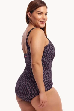 One Pieces|Funkita Curvy Queen Scoop Neck One Piece Black/pink
