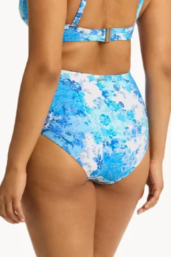 Bottoms|Sea Level Daisyfield Gathered High Waist Pant Blue