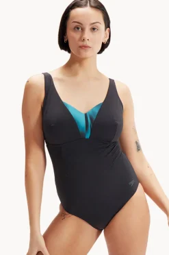 One Pieces|Speedo DD Cup Shaping One Piece Black/Teal