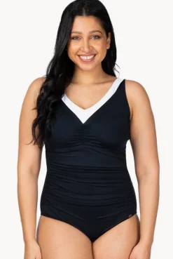 One Pieces|Jantzen DD/E Cup Ruched Front One Piece BLACK