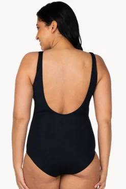 One Pieces|Jantzen DD/E Cup Ruched Front One Piece BLACK