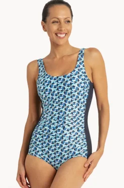 One Pieces|Jantzen Deco Pintuck One Piece Navy