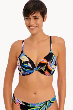 Bikini Tops|Freya Desert Disco F Cup Plunge Bra Black/Multi