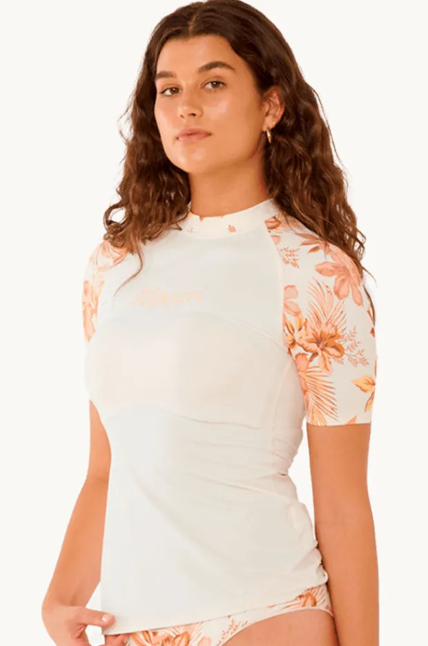 Rashies & Sunsuits|Rip Curl Desert Dreams Short Sleeve Suntop White