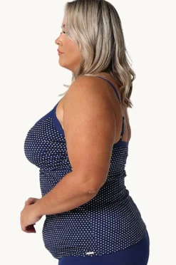 Tankini Tops|Capriosca Dots F/G Cup Tankini Separate Navy