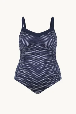 One Pieces|Capriosca Dots F/G Cup Underwire One Piece Navy
