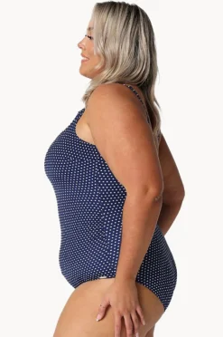 One Pieces|Capriosca Dots Tank One Piece Navy