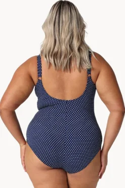 One Pieces|Capriosca Dots Tank One Piece Navy