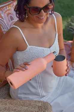 Picnic Vibes|Gifts|Annabel Trends Double Wall Wine Bottle 750ml Peach