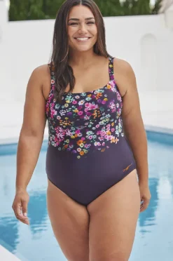 One Pieces|Zoggs Dream Adjustable Classicback One Piece Black/purple