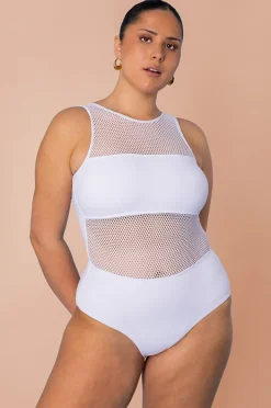 One Pieces|Sea Level Drift High Neck One Piece WHITE