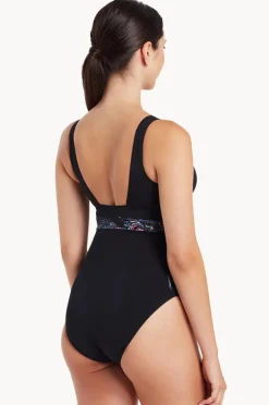 One Pieces|Zoggs Dusk Square Back One Piece Black/Grey
