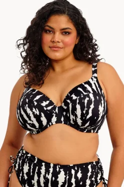 Bikini Tops|Elomi Swimwear Echo Shell G Cup Plunge Bra BLACK