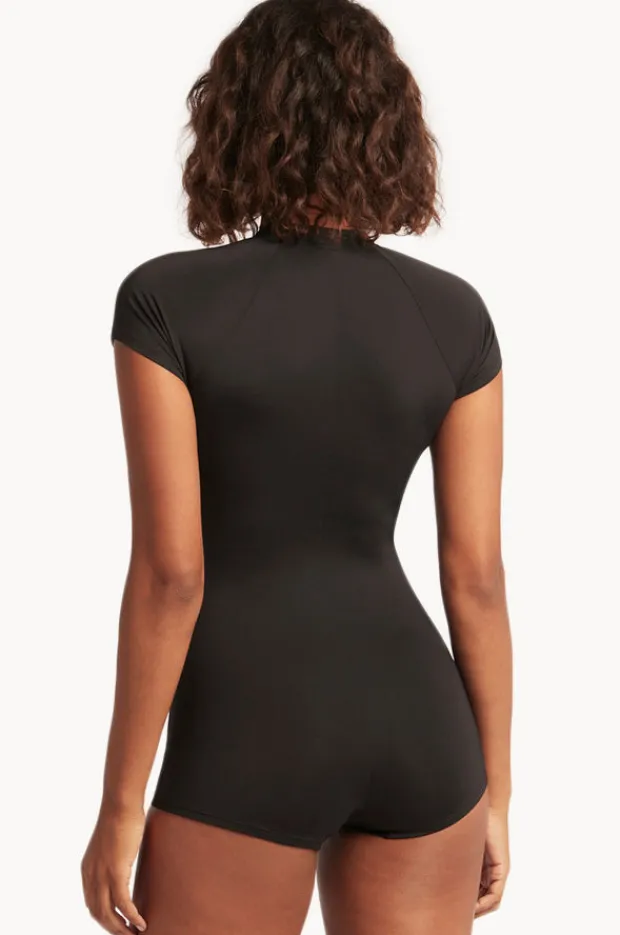 Rashies & Sunsuits|Sea Level Eco Essentials Boyleg Sunsuit Black
