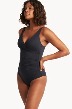 One Pieces|Sea Level Eco Essentials Cross Front One Piece Night sky
