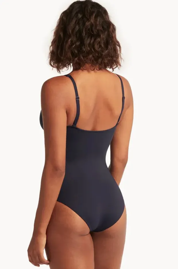 One Pieces|Sea Level Eco Essentials Cross Front One Piece Night sky