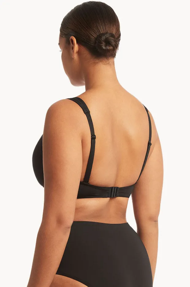 Bikini Tops|Sea Level Eco Essentials Cross Front Bra Black