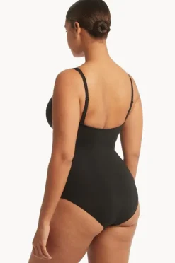 One Pieces|Sea Level Eco Essentials Cross Front One Piece Black