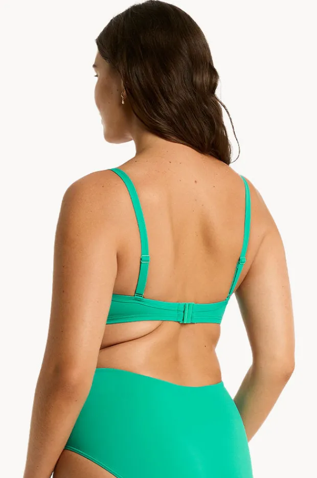 Bikini Tops|Sea Level Eco Essentials D/DD Cup Cross Front Bra Evergreen