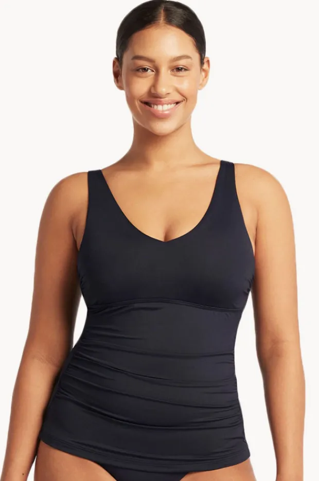 Tankini Tops|Sea Level Eco Essentials D/DD Cup Tankini Separate Night sky