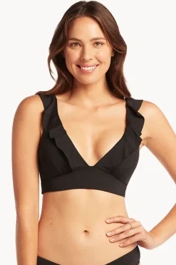 Bikini Tops|Sea Level Eco Essentials Frill Bra Black