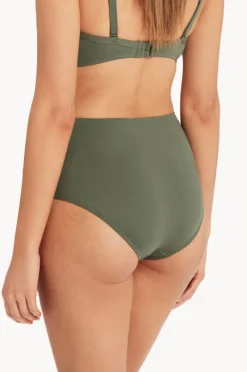 Bottoms|Sea Level Eco Essentials Gathered High Waist Pant Khaki