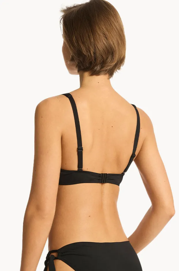 Bikini Tops|Sea Level Eco Essentials Longline Underwire Bra Black