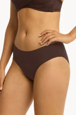 Bottoms|Sea Level Eco Essentials Mid Bikini Pant Cocoa