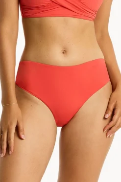 Bottoms|Sea Level Eco Essentials Mid Bikini Pant Flame