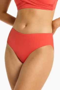 Bottoms|Sea Level Eco Essentials Mid Bikini Pant Flame
