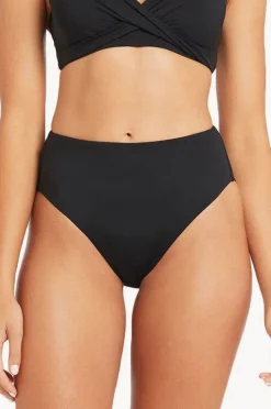 Bottoms|Sea Level Eco Essentials Retro High Waisted Pant Black