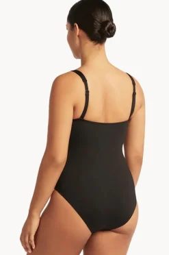 One Pieces|Sea Level Eco Essentials Square Neck One Piece Black
