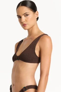 Bikini Tops|Bond-eye Eco Ring Scout Crop Dark chocolate