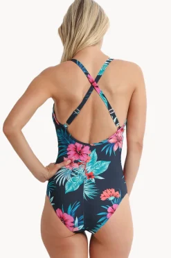 One Pieces|Jantzen Eden East Cross Strap One Piece Ink