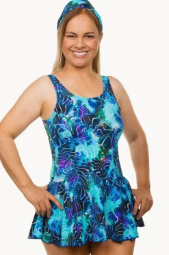 One Pieces|T.h.e. Swimwear Electric Ocean Swim Dress