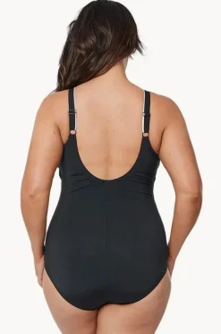 One Pieces|Speedo Endurance+ Concealed D Cup Tank One Piece Black/White