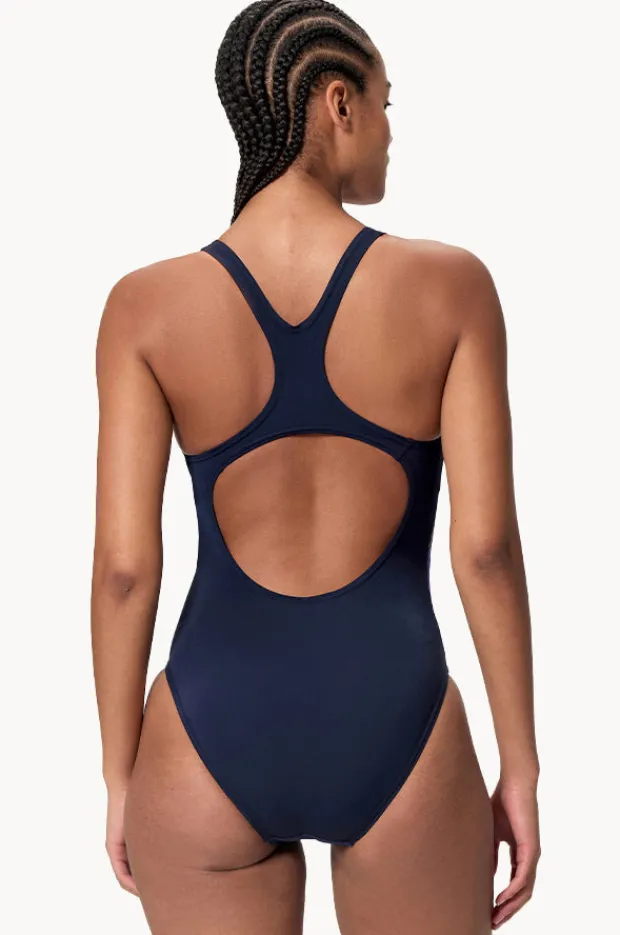 One Pieces|Speedo Engineered Print Butterfly Back One Piece Navy/purple