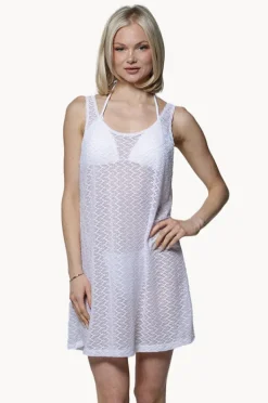 Overswim|J.valdi Escala Lattice Back Dress White