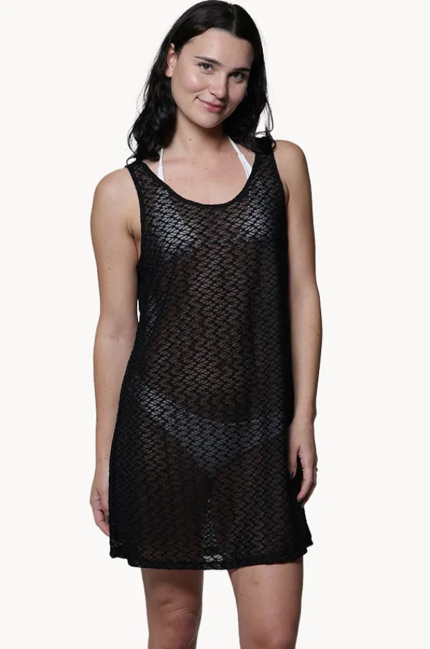 Overswim|J.valdi Escala Lattice Back Dress Black