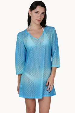 Overswim|J.valdi Escala Ombre V Neck Tunic Blue/aqua