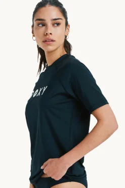 Rashies & Sunsuits|Roxy Essential Short Sleeve Suntop Black