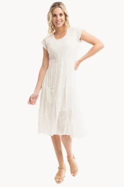 Dresses|Orientique Essentials Cotton Pocket Dress WHITE